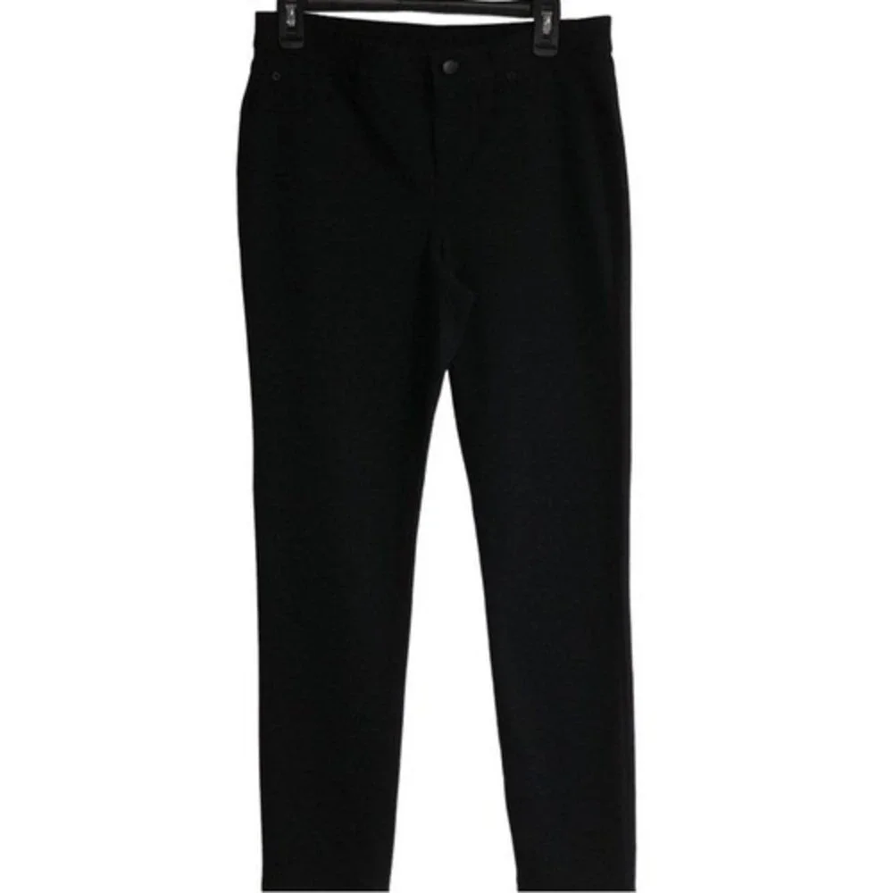 Chico's pants Size‎ 4 zipper button front closure faux pockets charcoal gray